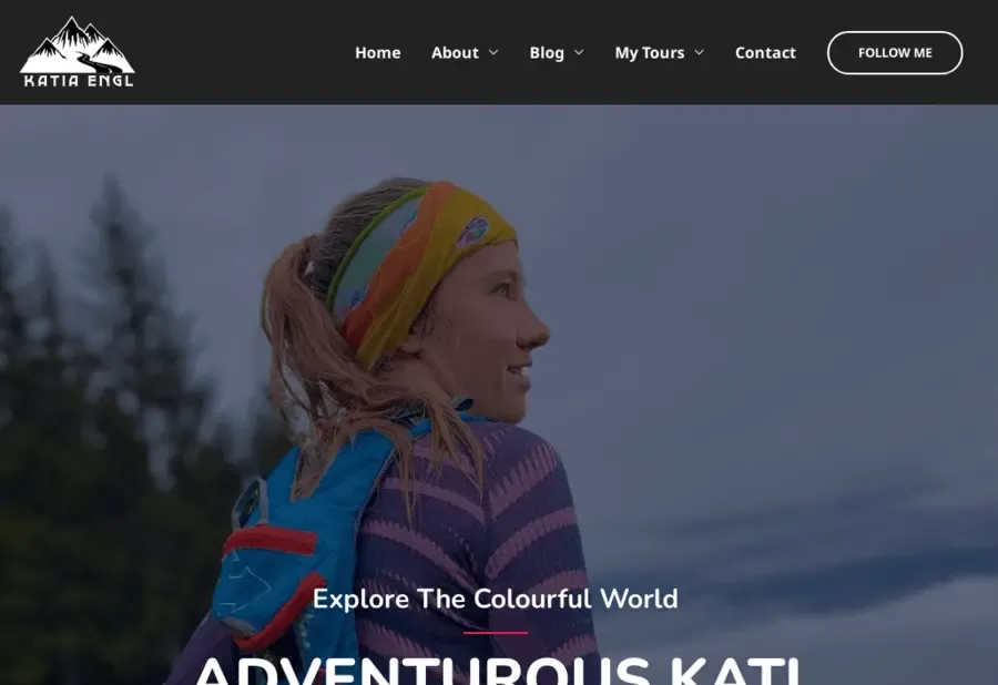 Screenshot of the Adventurous Kati website